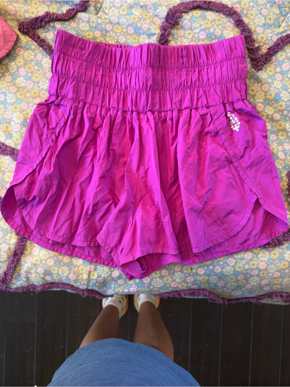 Free People FP Movement The Way Home Shorts Size Large Magenta Color!
